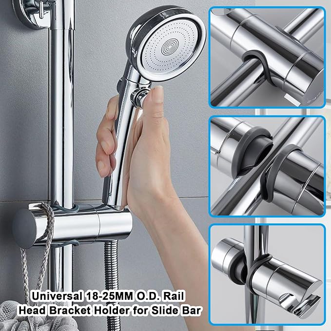Shower Head Holder for Slide Bar, Adjustable Shower Bracket Holder for Slide - Image 6