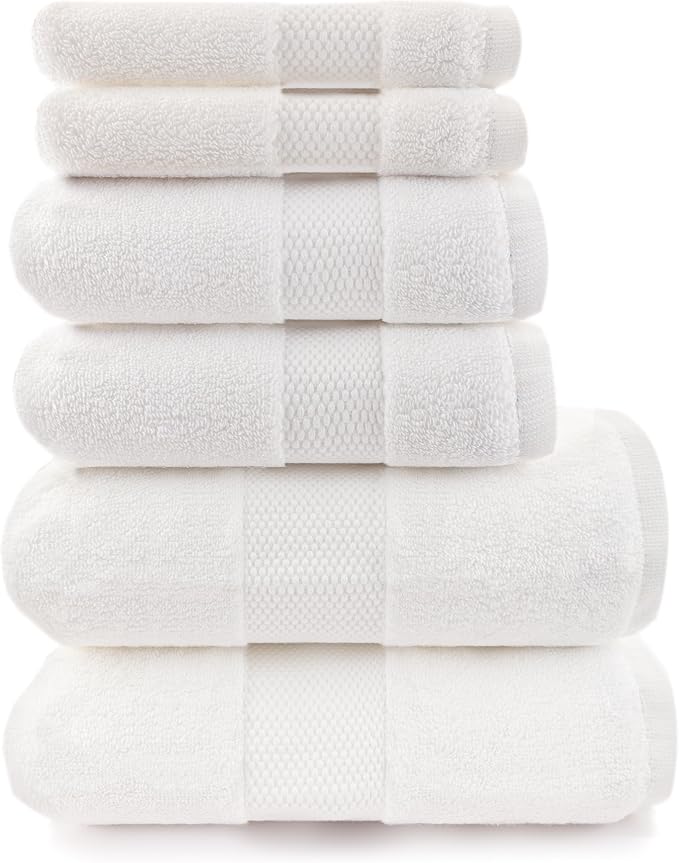 Maisonette Elegance 100% Organic Cotton Turkish Bathroom Towels Set, Soft & by MAISONETTE