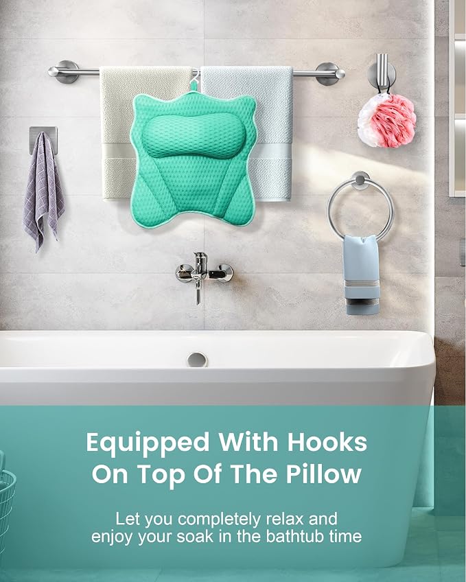 Bath Pillow, Bath Pillows for Tub Neck and Back Support, Soft 4D Air Mesh - Image 7