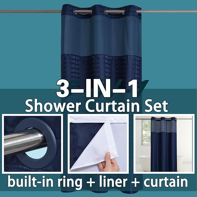 Conbo Mio Stall No Hook Shower Curtain - Image 3