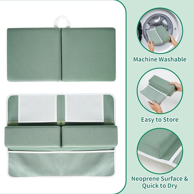 Comfortable Baby Bath Kneeler and Elbow Rest Pad Set, Thick Memory Foam Bath - Image 3