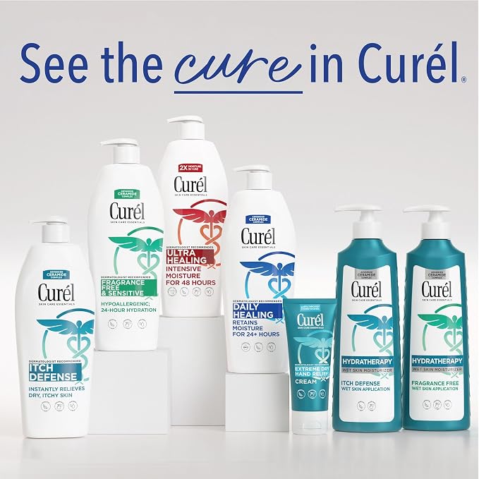 Curel Fragrance Free Lotion for Sensitive and Dry skin, Non-Greasy Hand and - Image 7