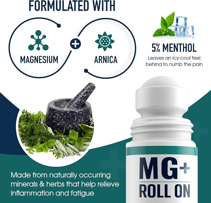 MARS WELLNESS MG+ Cooling Roll on Pain Relief – Fast Acting Arnica Roll on 5% - Image 3