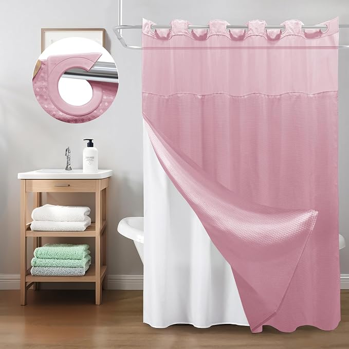 Inhousolu No Hook Shower Curtain - Image 8