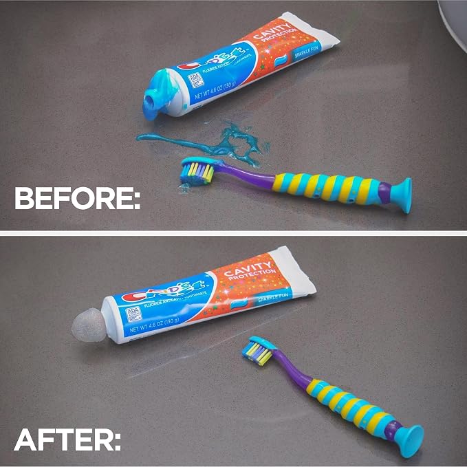 Chrome Cherry SqueezMe Self-Closing Toothpaste Caps, Silicone Lid - Image 5
