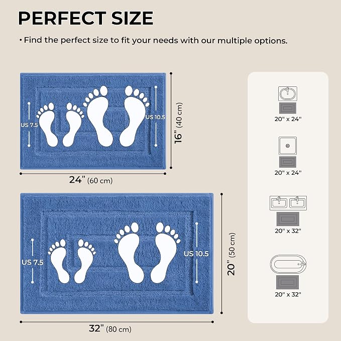 GRANNY SAYS Bathroom Rugs Sets 2 Piece, Soft Bath Mats - Image 2