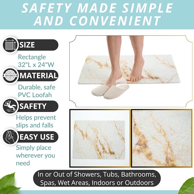 Enkosi Loofah Non-Slip Shower Mat - Image 3