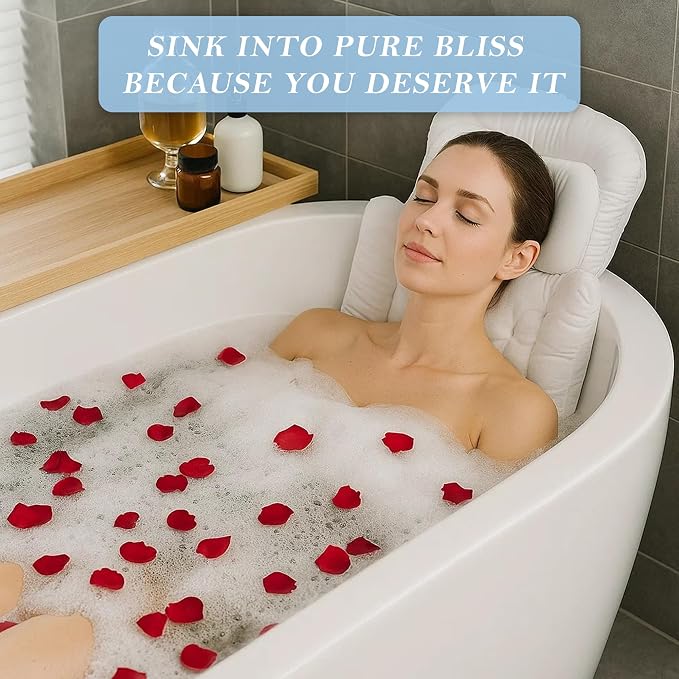 Bath Pillow for Tub | 4D Air Mesh Fabric - Image 7