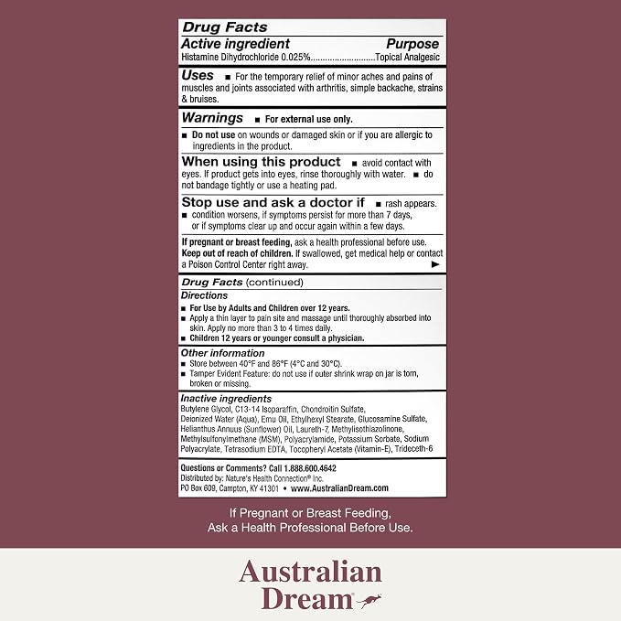 Australian Dream Arthritis Pain Relief Cream - Image 2
