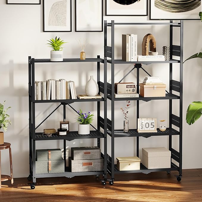 WORKPRO 5-Tier Folding Shelf, No-Assembly Metal Storage Rack - Image 2