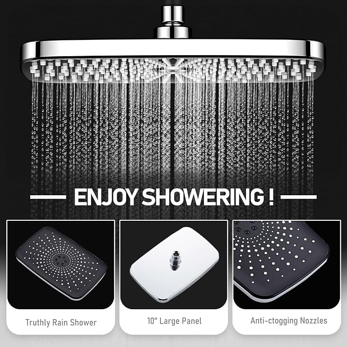Wide Rain Shower Head With 5 Modes Handheld Showerheads, High Pressure - Image 5