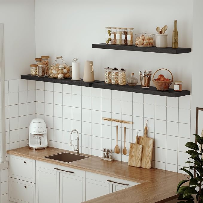 Vivelove Single Floating Shelves 48 Inches, 48 x 10 inch Deep x 1.8 in Thick - Image 7
