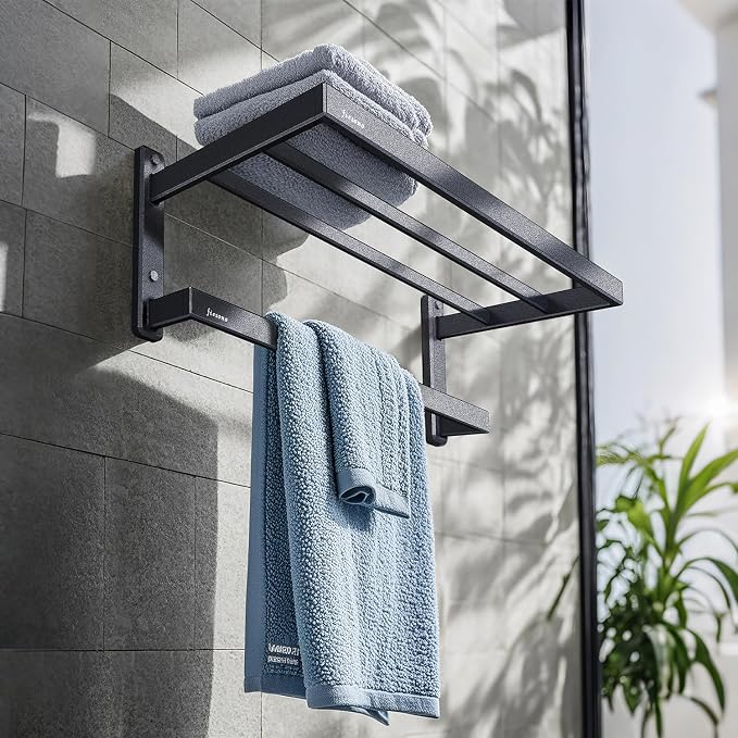 Bathroom Towel Rack, 24 Inch Towel Holder by FIESONO