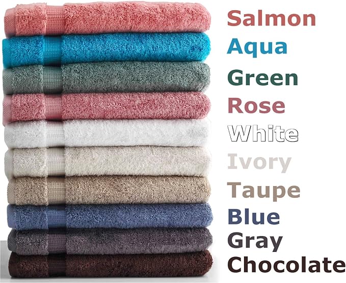 SALBAKOS 100% Turkish Cotton Washcloth Set of 12 13x13 inch | Heirloom Quality - Image 2