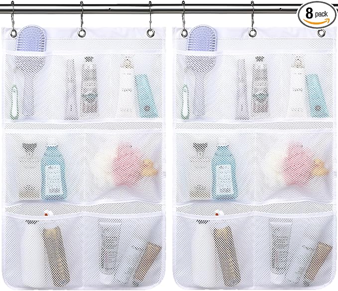 Mesh Shower Caddy Hanging, Quick-Drying Shower Organizer by Fammart