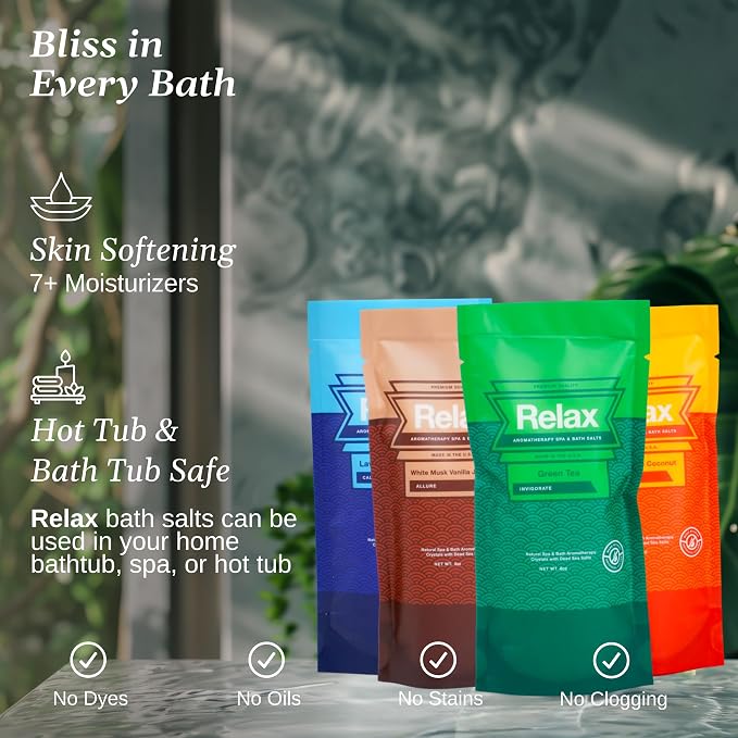 Relax Spa & Bath, Epsom & Dead Sea Salts, Aromatherapy Bath Salts - Image 3