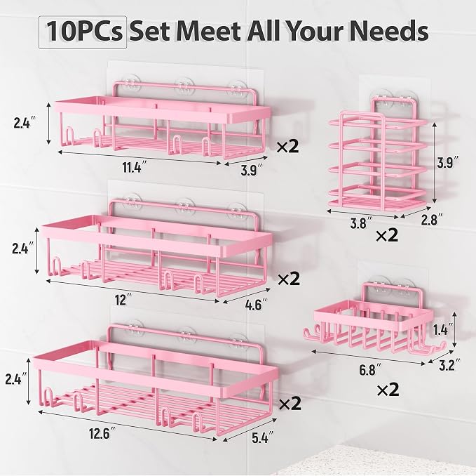 10 Pack Shower Caddy Organizer Rack Shelf - Image 2