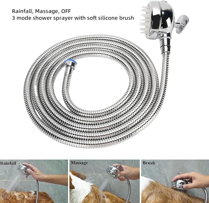 TOPINCN Adjustable Abs Dog Shower Attachment Set Shower Head Accessory - Image 5