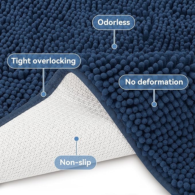 Bcoimo 44"×24" Absorbent Bath Mat, Non-Slip - Image 4