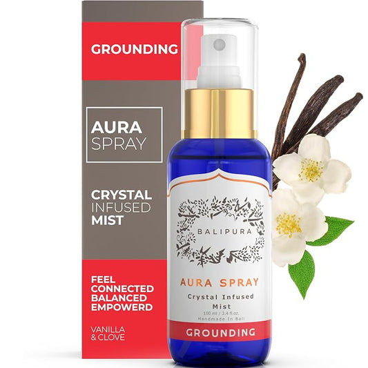 BALIPURA - Grounding Cleansing Healing Aura Spray - Natural Infused Auric by Balipura