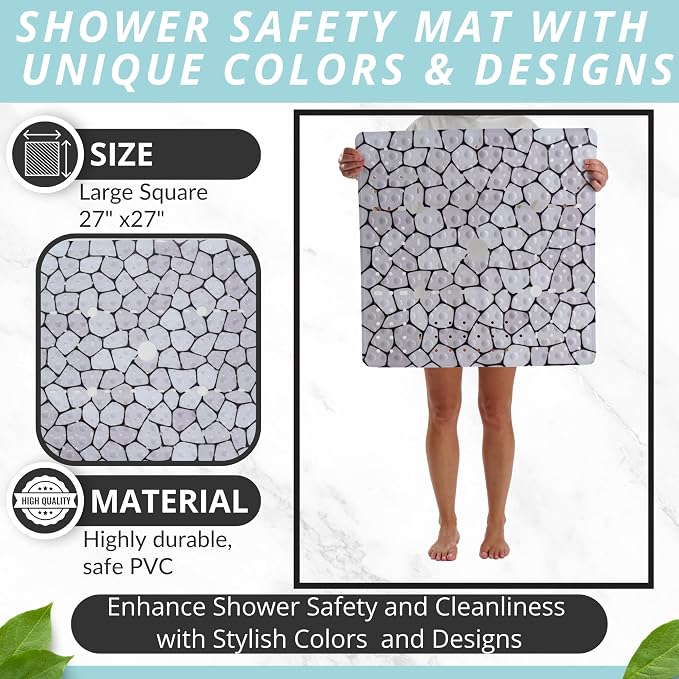 ENKOSI Square Shower Mat 27x27 inch - Image 3