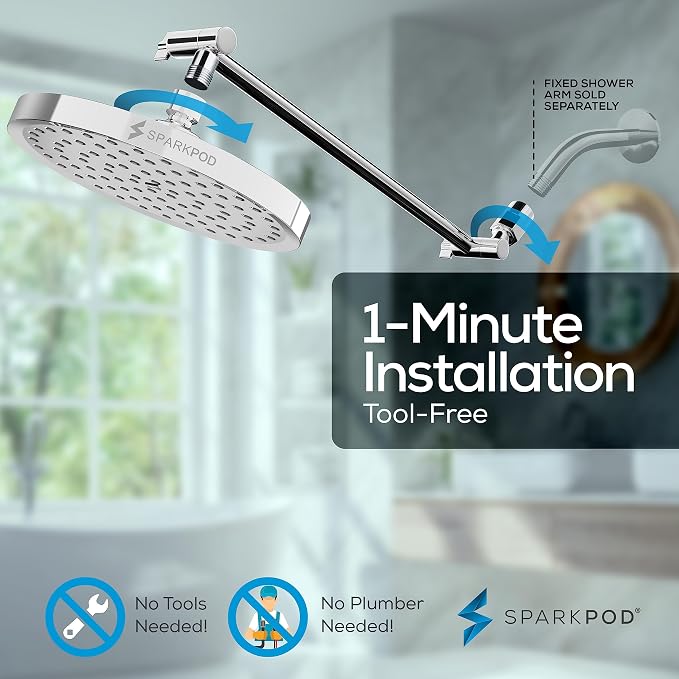 SparkPod Round Rain Shower Head - Image 6