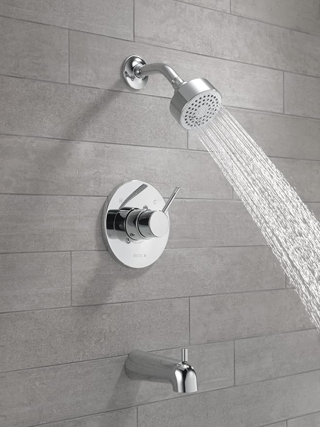Delta Faucet Modern Single-Handle Chrome Tub and Shower Trim Kit, Shower Faucet - Image 2
