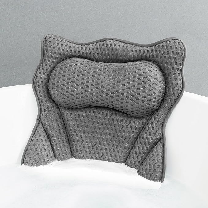 Bath Pillow, Bath Pillows for Tub Neck and Back Support, Soft 4D Air Mesh by MTDLYICE
