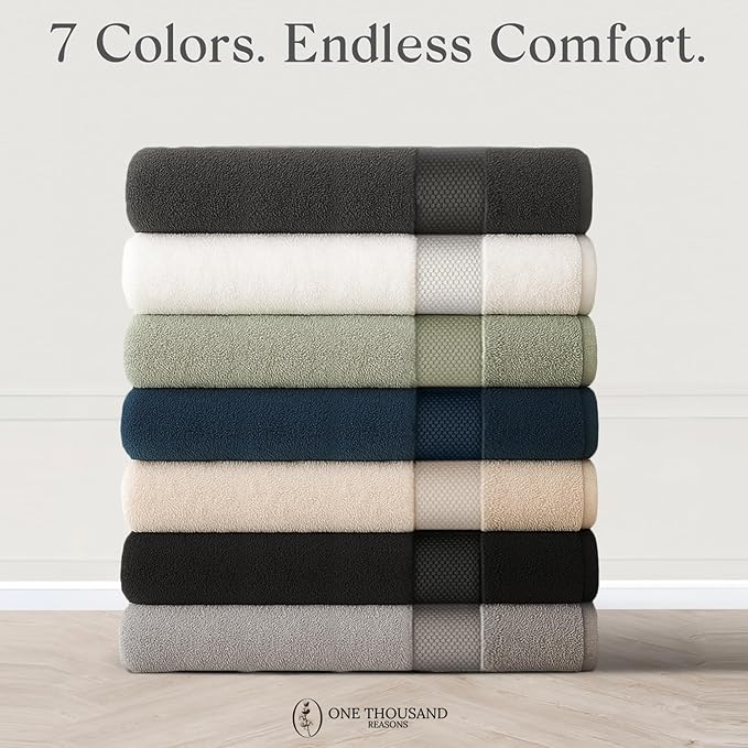 Premium Staple Cotton Bathroom Towel Set - Image 7
