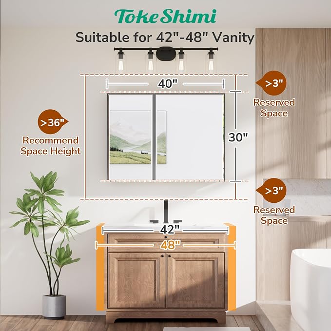 TokeShimi 40x30 Beveled Mirror - Image 8