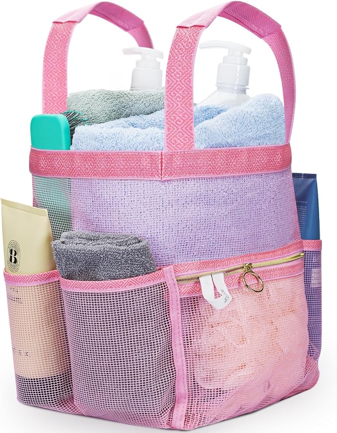 Mesh Shower Caddy Dorm, 7 Pockets & 1 by DVLifestyle