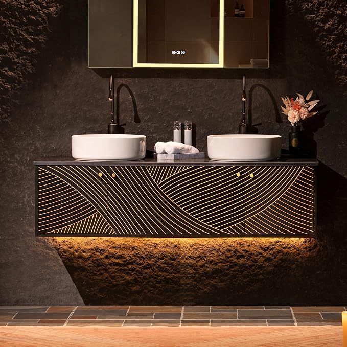 Woodbridge 60"X22" Wall Mounted Vanity by WOODBRIDGE