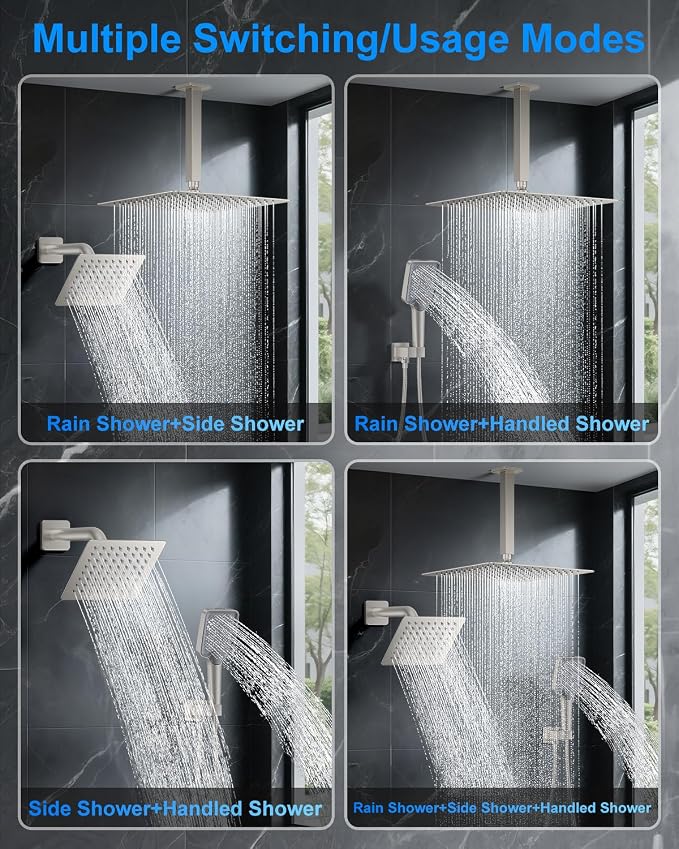Shower System with Pressure Balance Valve, Brushed Nickel - Image 2