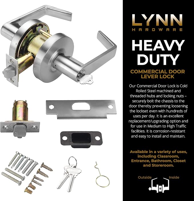 LYNN HARDWARE Classroom Commercial Door Lock - Image 2
