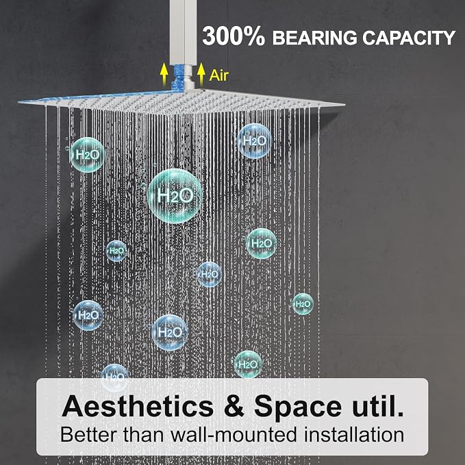Kojox 12 Inch Ceiling mounted Shower System - Image 3