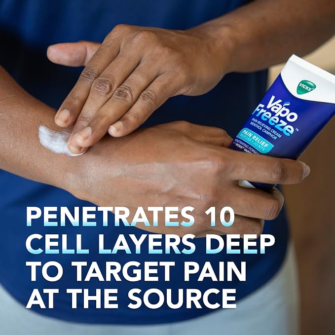 Vicks VapoFreeze Menthol Pain Relieving Cream 3oz, - Image 6