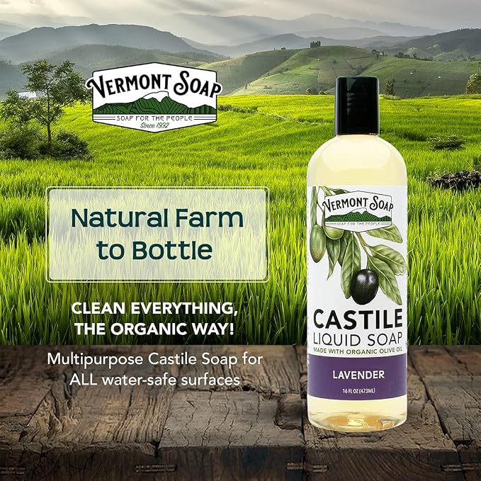 Vermont Castile Soap Lavender, Gentle Liquid Soap - Image 3