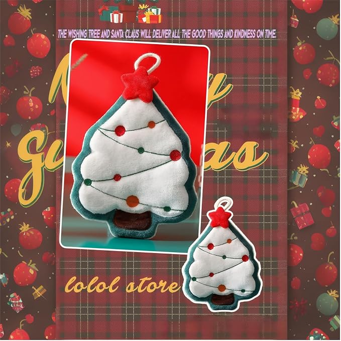 Cesqouc® 4pcs New Cute Style Hangable Hand Towels - Image 6