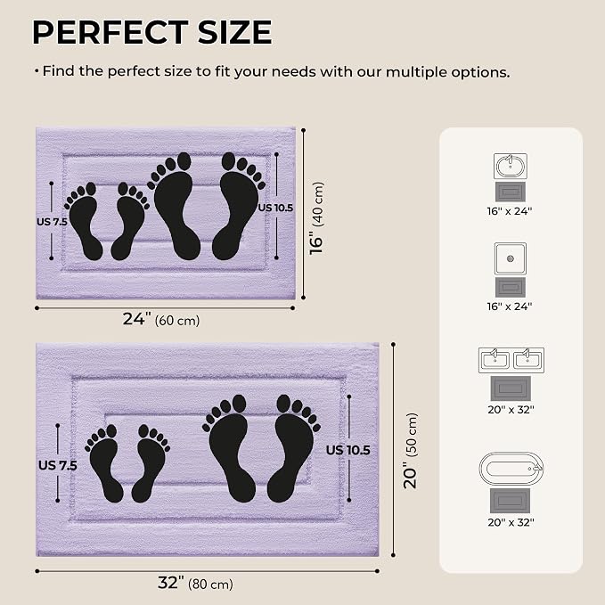 GRANNY SAYS Bathroom Rugs Sets 2 Piece, Soft Bath Mats - Image 2