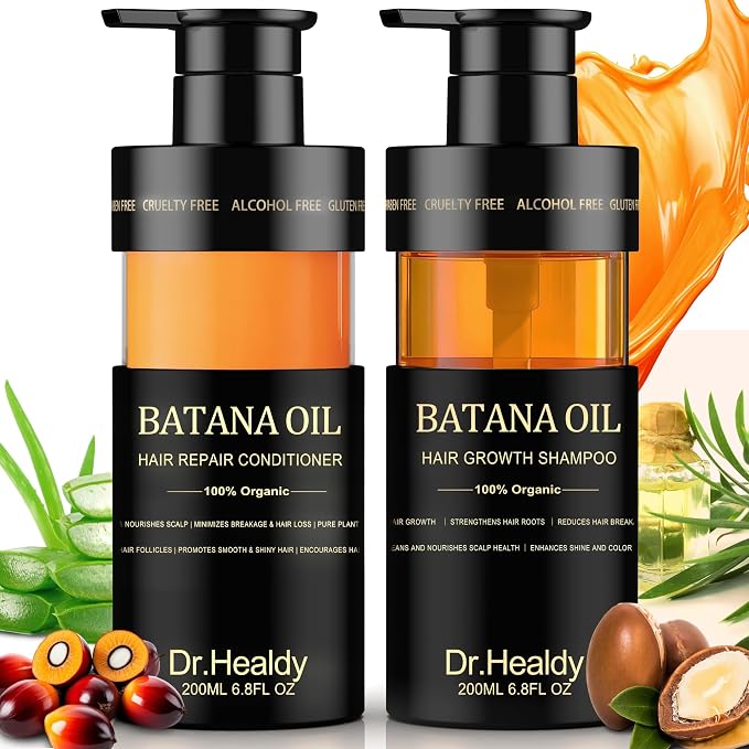 Batana Oil Shampoo and Conditioner Set by DrHealdy