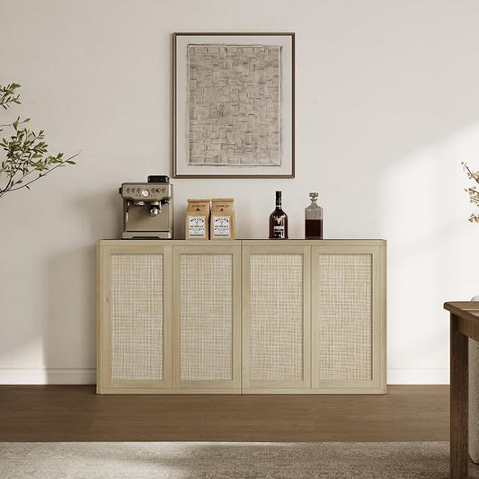 SICOTAS Rattan Buffet Sideboard Storage Cabinet by SICOTAS