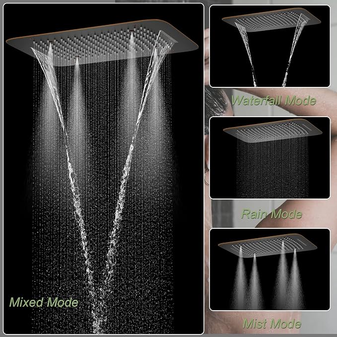 Thermostatic Shower System Oil Rubbed Bronze Rain Shower System - Image 2