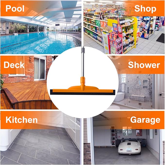ITTAR Heavy-Duty Floor Squeegee, EVA Foam Blade, Patio & More - Image 8