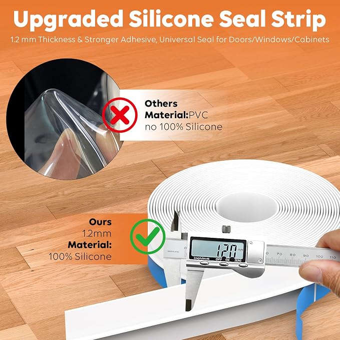T-Shaped Silicone Door Weather Stripping - Image 3