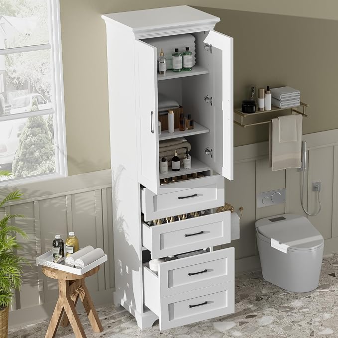 72" Tall Narrow Storage Cabinet - Image 4