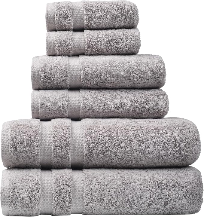 SOFE H&L | Olea Luxury Turkish Cotton Bath Towels Set of 6 : 2 Bath Towels 2 by SOFEHomeLiving