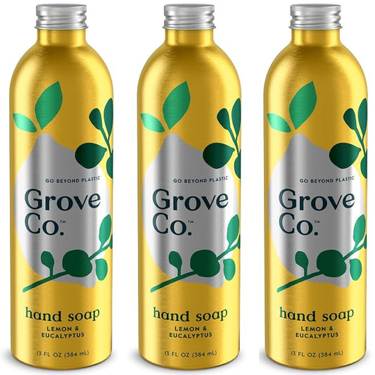 Grove Co. Hydrating Gel Hand Soap Refills | Plastic-Free Liquid Hand Soap by GroveCo