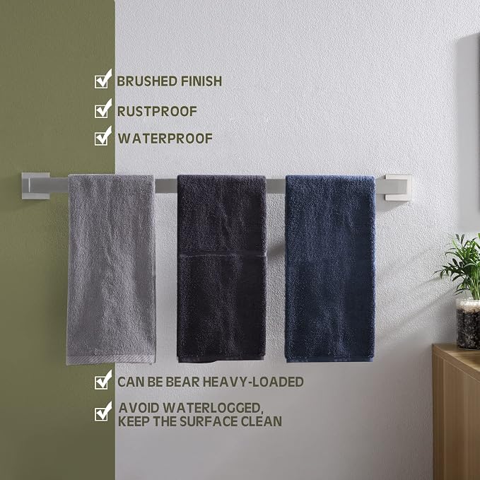 KOKOSIRI 32-Inch Single Towel Bar, Bathroom Kitchen Towel Holder, Wall Mounted - Image 4