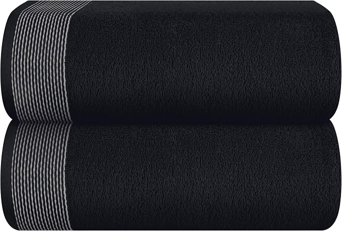 Belizzi Home Cotton 2 Pack Oversized Bath Sheet 35 x 70, Large Bath Sheet by Unknown