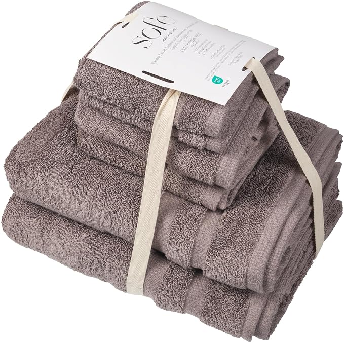 SOFE H&L | Olea Luxury Turkish Cotton Bath Towels Set of 6 : 2 Bath Towels 2 - Image 7